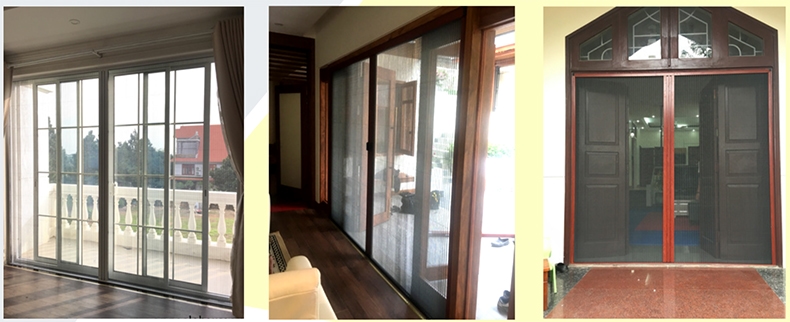 Alo House thi công cửa lưới chống muỗi xếp xíc không ray