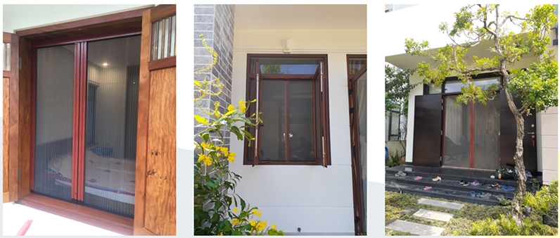 Alo House thi công cửa lưới chống muỗi xếp xíc không ray 03