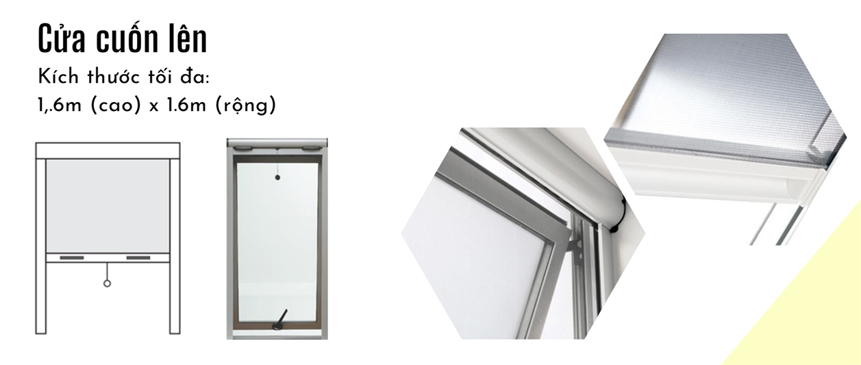 Kích thước tối đa của cửa cuốn lên Alo house