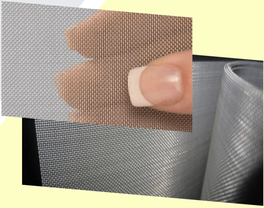 Lưới inox 316 được dùng cho cửa lưới cố định inox thường có độ dày 0.2 mm