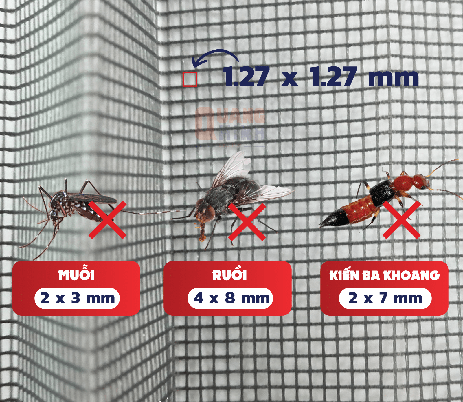 Lưới nhựa của cửa lưới chống muỗi dạng xếp